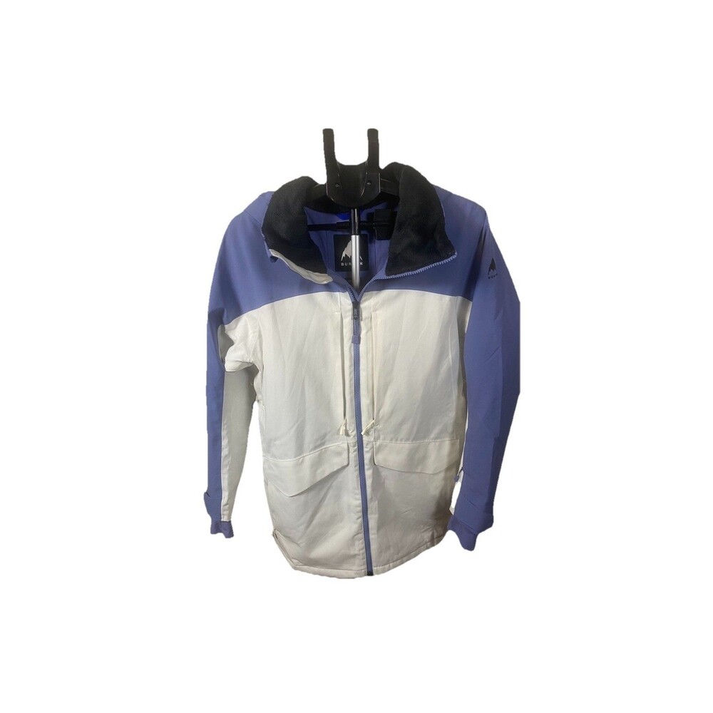 Burton Prowess 2.0 Women's Ski Jacket Insulated Hoodie, White,Periwinkle  M